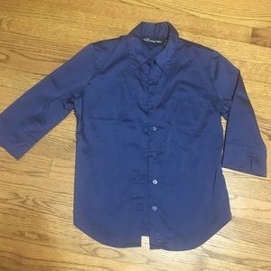 Women’s buttons down navy  blue shirt